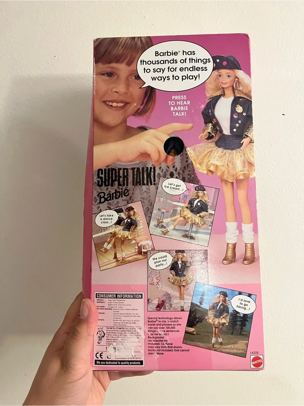 VTG 1994 Mattel Super Talk Barbie